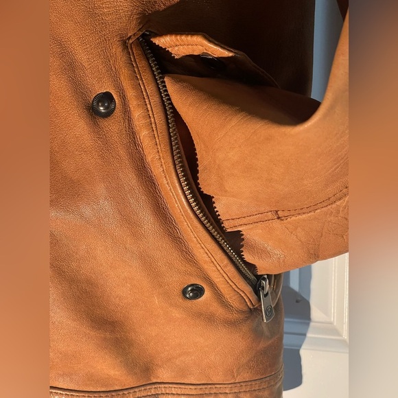 Brown DANIER Leather Men Size XL Jacket - Picture 3 of 16